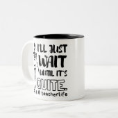 Halloween Teacher Fall Lehrer Zweifarbige Tasse (Vorderseite Links)