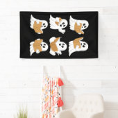 Halloween Teacher Ghost Reading Books Librarian Banner (Insitu)