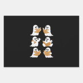 Halloween Teacher Ghost Reading Books Librarian Geschenkpapier Set (Vorderseite)