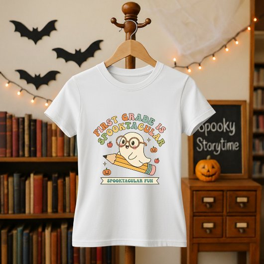 Halloween Teacher Gift Ghost & Stift T-Shirt