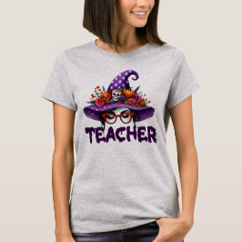 Halloween Teacher Hexenhutenhemd T-Shirt