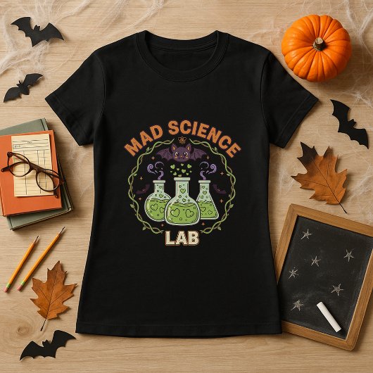 Halloween Teacher Mad Science Labrador Spooky Chem T-Shirt