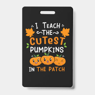 Halloween Teacher Niedliche Pumpkins Geburtstag Ausweis