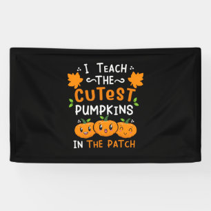 Halloween Teacher Niedliche Pumpkins Geburtstag Banner