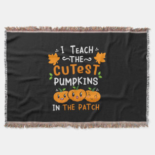 Halloween Teacher Niedliche Pumpkins Geburtstag Decke
