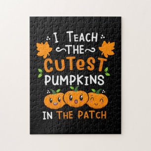 Halloween Teacher Niedliche Pumpkins Geburtstag Puzzle