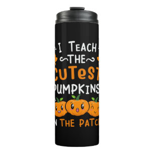 Halloween Teacher Niedliche Pumpkins Geburtstag Thermosbecher