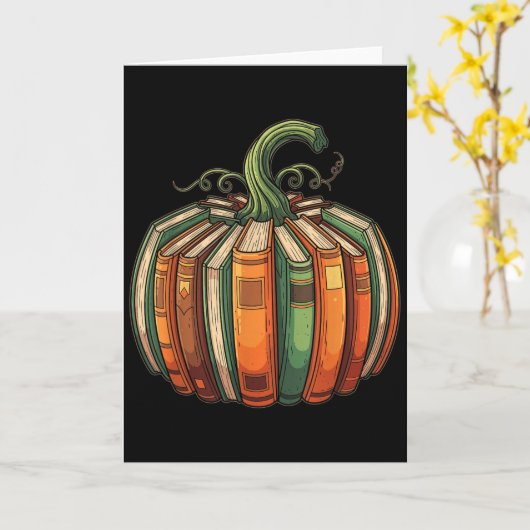 Halloween Teacher Shirts Fall Pumpkin Fall Book Sh Karte (Gelbe Blume)