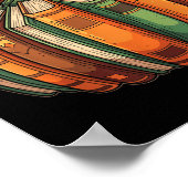 Halloween Teacher Shirts Fall Pumpkin Fall Book Sh Poster (Ecke)