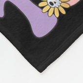 Halloween Teacher Trick oder lehren Groovy Floral  Fleecedecke (Ecke)