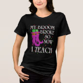 Halloween Teacher Witz Funny Modern Tri-Blend Shirt (Vorderseite)