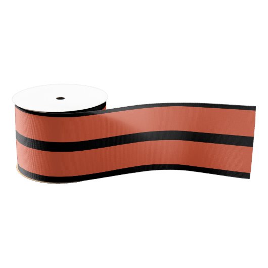 Halloween Teal and Black Striped Ribbon Ripsband (Spule)
