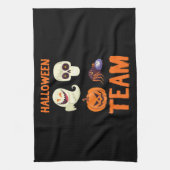 Halloween Team Skeleton Pumpkin Ghost Spider Spook Geschirrtuch (Vertikal)