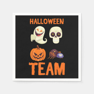 Halloween Team Skeleton Pumpkin Ghost Spider Spook Serviette