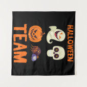Halloween Team Skeleton Pumpkin Ghost Spider Spook Wandteppich (Vorderseite (Horizontal))