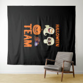 Halloween Team Skeleton Pumpkin Ghost Spider Spook Wandteppich (Beispiel (Horizontal))