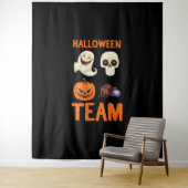 Halloween Team Skeleton Pumpkin Ghost Spider Spook Wandteppich (Beispiel)