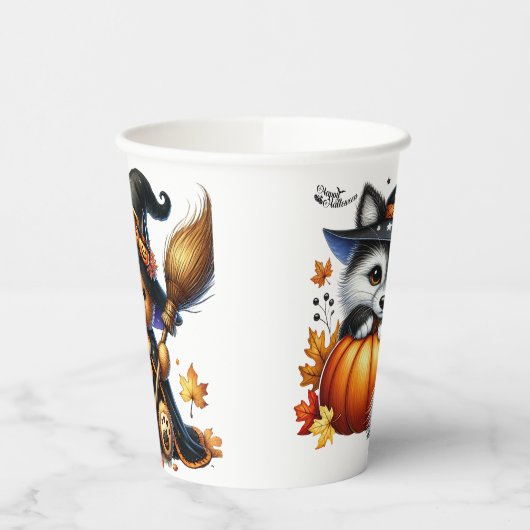 Halloween Teddy Bar Wizard Holiday Pappbecher (Links)