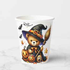 Halloween Teddy Bar Wizard Holiday Pappbecher