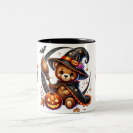 Halloween Teddy Bar Wizard Holiday Zweifarbige Tasse