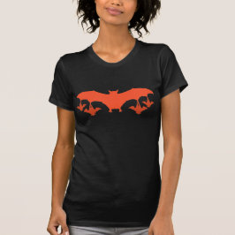 Halloween-Tee mit Orangenflederfamilie T-Shirt
