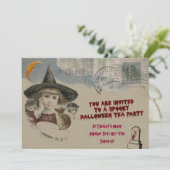 Halloween-Tee-Party Einladung (Stehend Vorderseite)