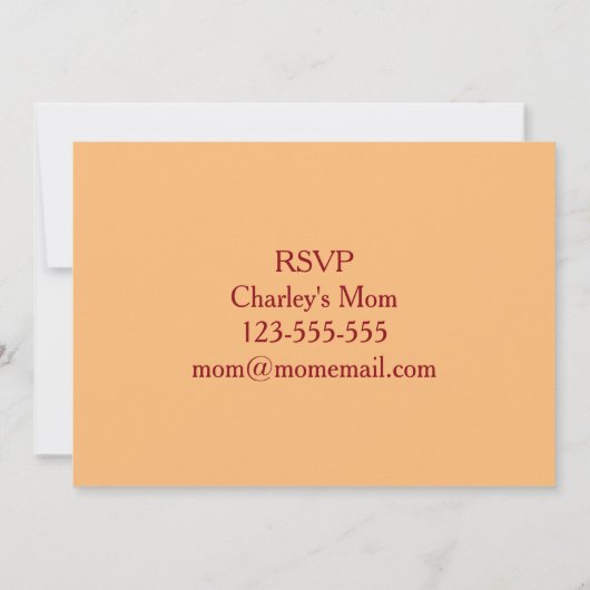 Halloween-Tee-Party Einladung (Rückseite)