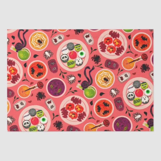 Halloween Tee Party Tissue Paper Seidenpapier (Vorderseite)