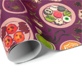 Halloween Tee Party Wrapping Paper Geschenkpapier (Rolleneckpunkt)