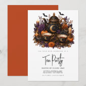 Halloween-Teeparty-Einladung (Vorne/Hinten)
