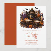 Halloween-Teeparty-Einladung (Vorne/Hinten)