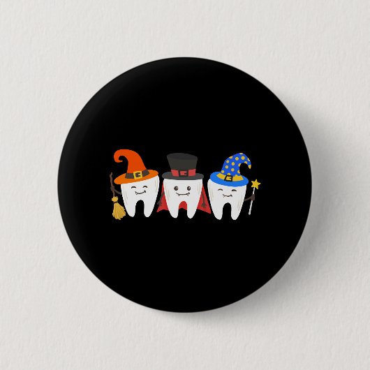 Halloween Teeth Dental Button (Vorderseite)