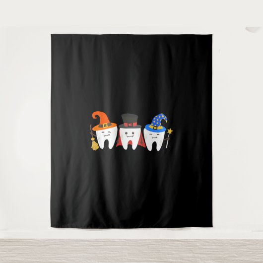 Halloween Teeth Dental Wandteppich (Vorderseite)