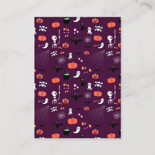 Halloween Telefonnummerkarte (Vorderseite)