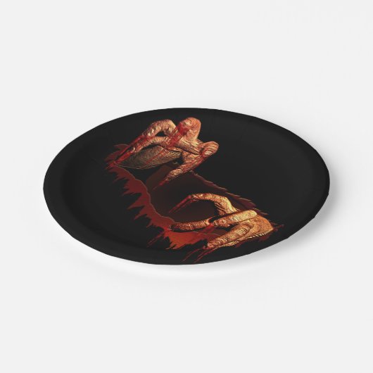 Halloween Tellers Festive Zombie Girl Paper Teller (Schrägansicht)