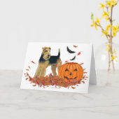 Halloween Terrier Karte (Gelbe Blume)