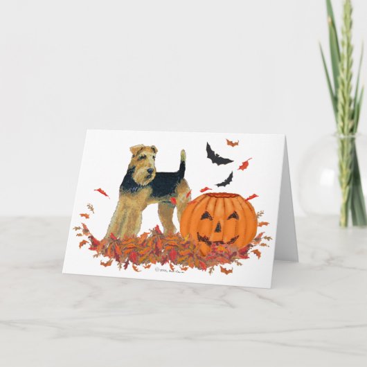 Halloween Terrier Karte (Vorderseite)
