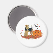 Halloween Terrier Magnet (Vorderseite/Rückseite)