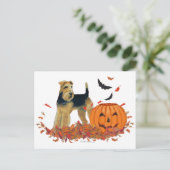 Halloween Terrier Postkarte (Stehend Vorderseite)