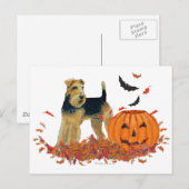 Halloween Terrier Postkarte (Vorne/Hinten)
