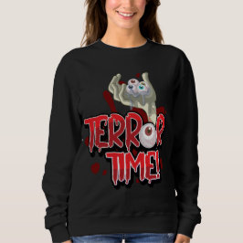 Halloween Terror Zeit Zombie Hand mit Augen Sweatshirt