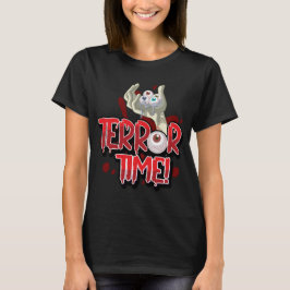 Halloween Terror Zeit Zombie Hand mit Augen T-Shirt