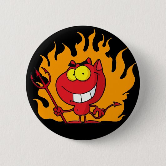 Halloween-Teufel-Knopf Button (Vorderseite)