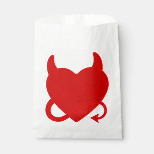 halloween teufel satan rotes herz  geschenktütchen