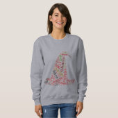 Halloween-Text-Form-Hexe, Wolke Sweatshirt (Vorne ganz)