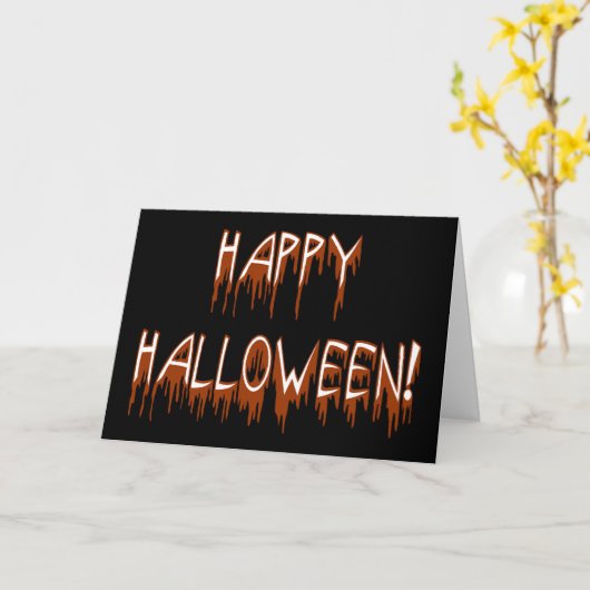 Halloween-Text Karte (Gelbe Blume)