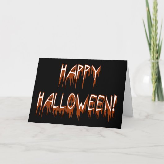 Halloween-Text Karte (Vorderseite)
