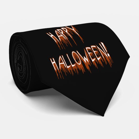 Halloween-Text Krawatte (Gerollt)