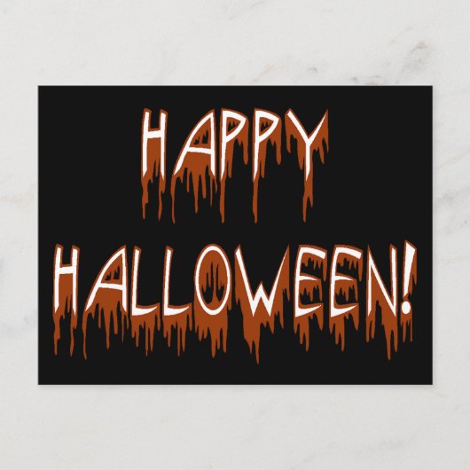 Halloween-Text Postkarte (Vorderseite)