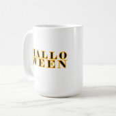 Halloween-Textdesign Kaffeetasse (Vorderseite Links)